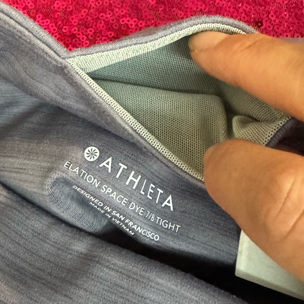 ATHLETA 🩶 “Elation Space Dye 7/8 Tight” Athleisure Leggings (Women’s Size Small) - Picture 7 of 10